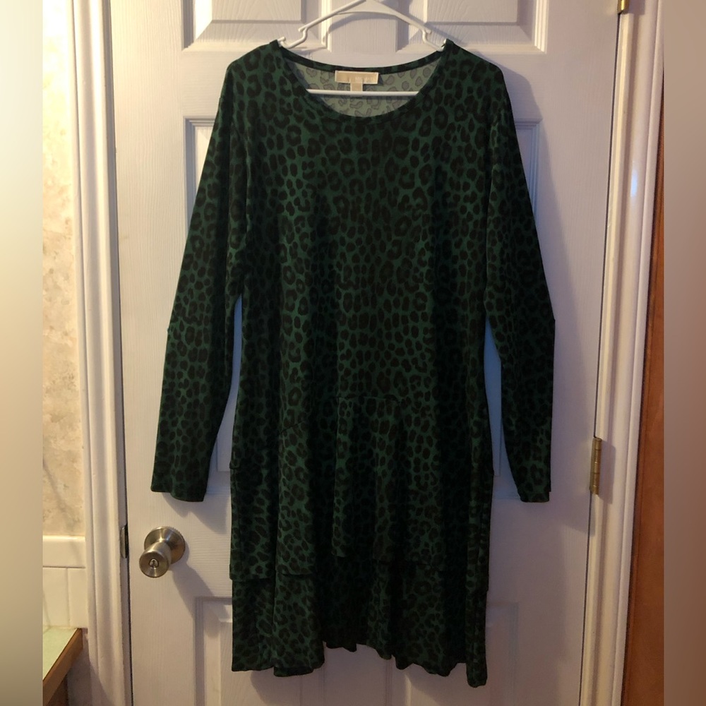 Michael Kors Green Leopard Dress
